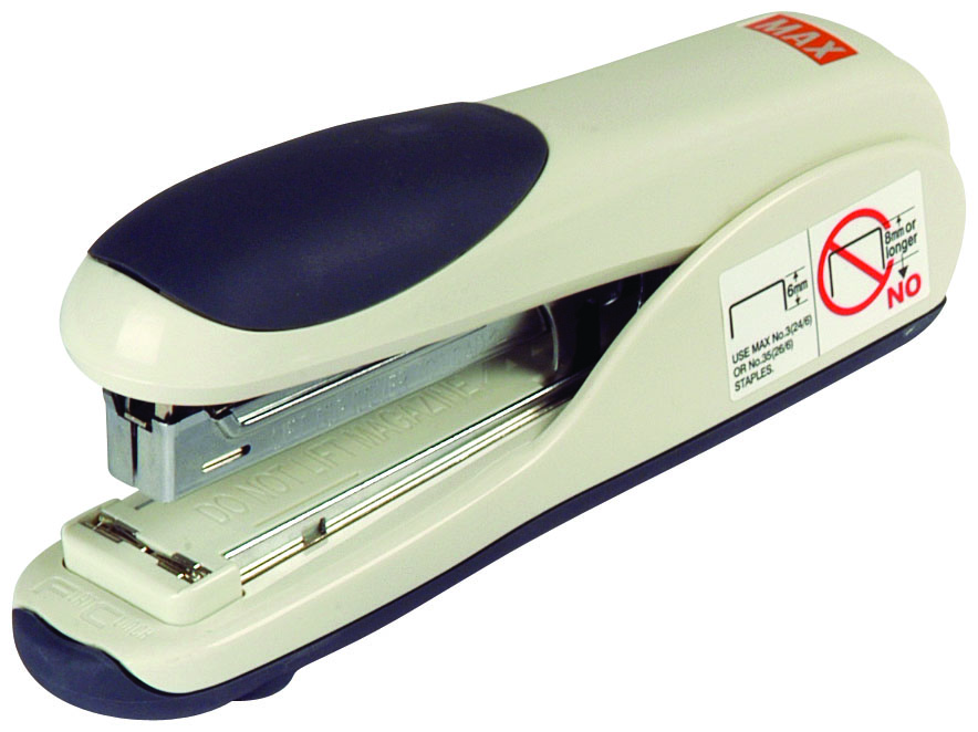 Max stapler 24/6,flat clinch, Black or Grey