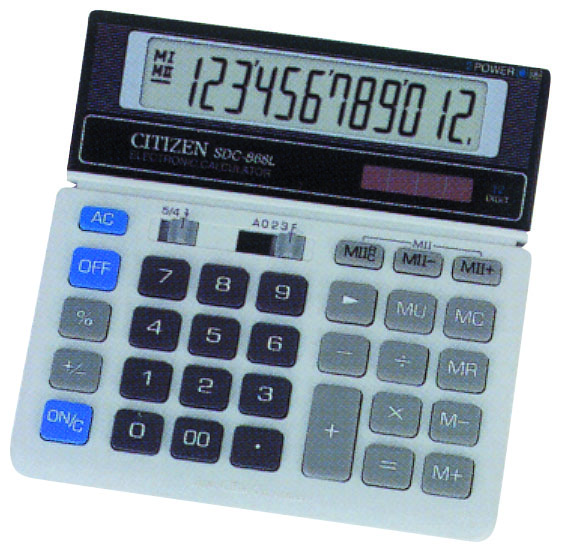 +Citizen 12 digits semi desktop calculator