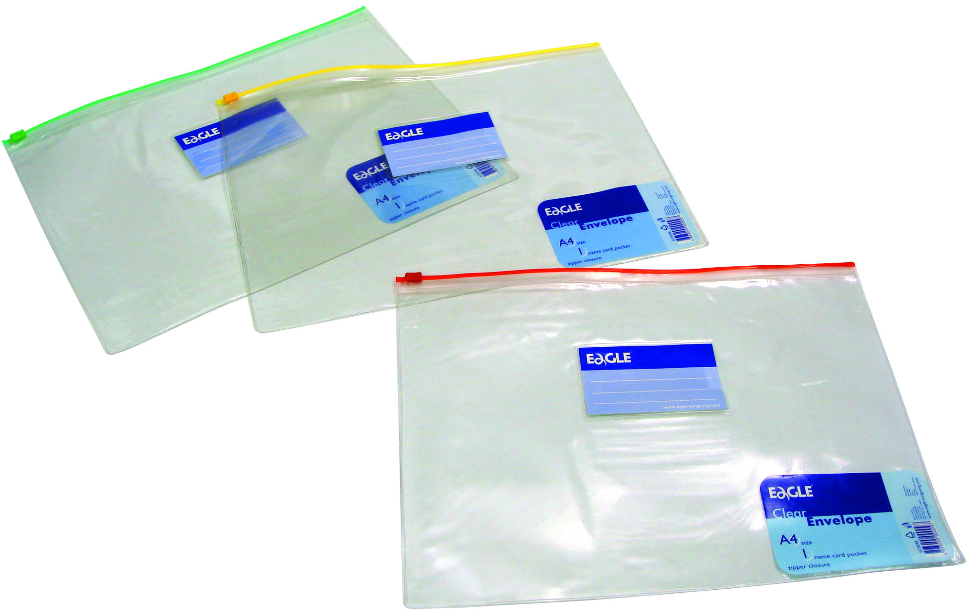 Zipper bag A4 size with label window