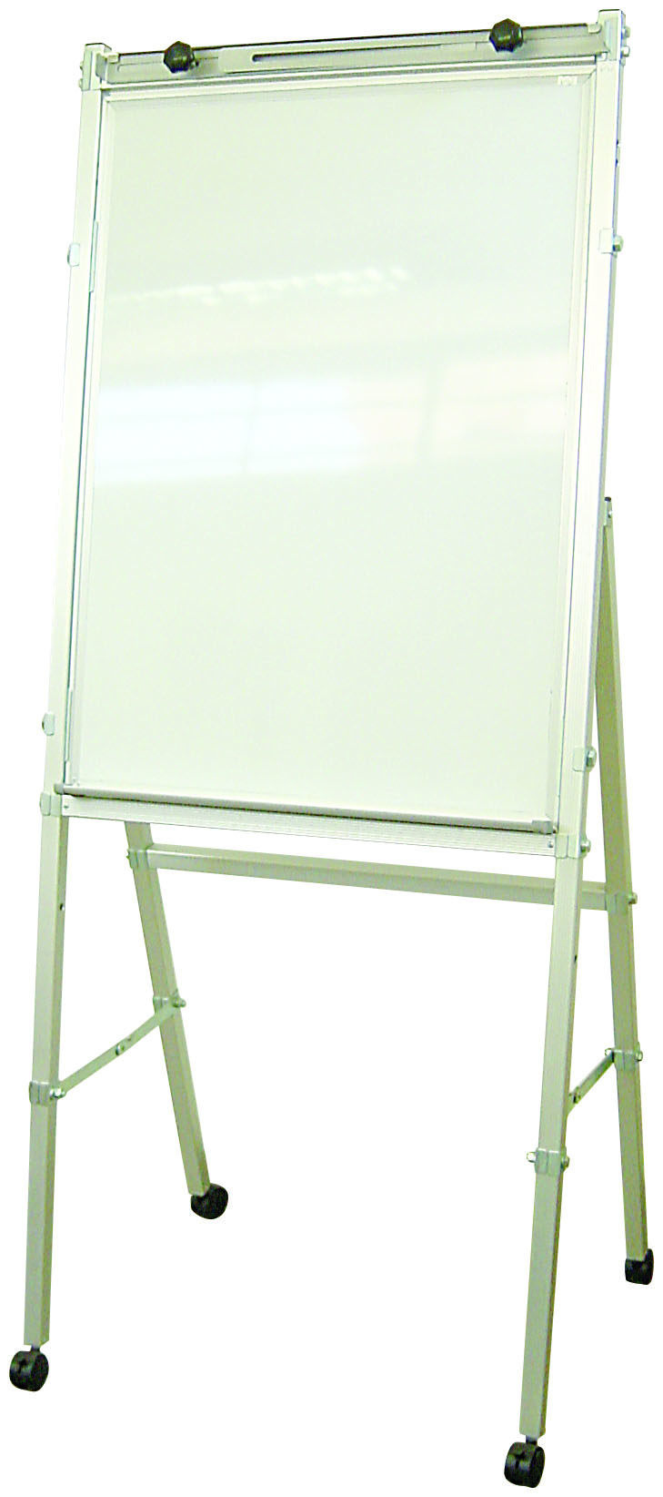 White board Magnetic & flip chart stand 107*75(WITH WEELS)