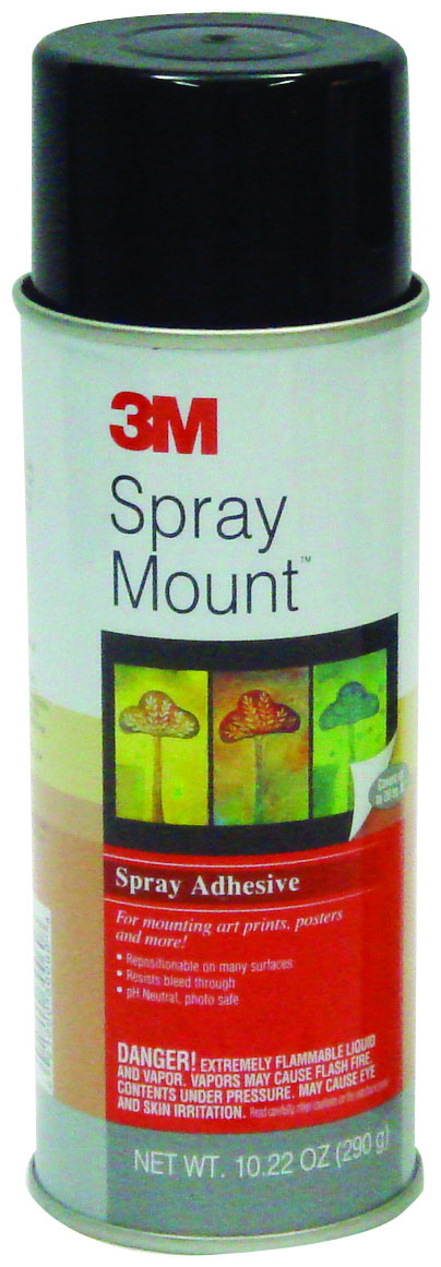 Spray adhesive, 3M, mount & stick