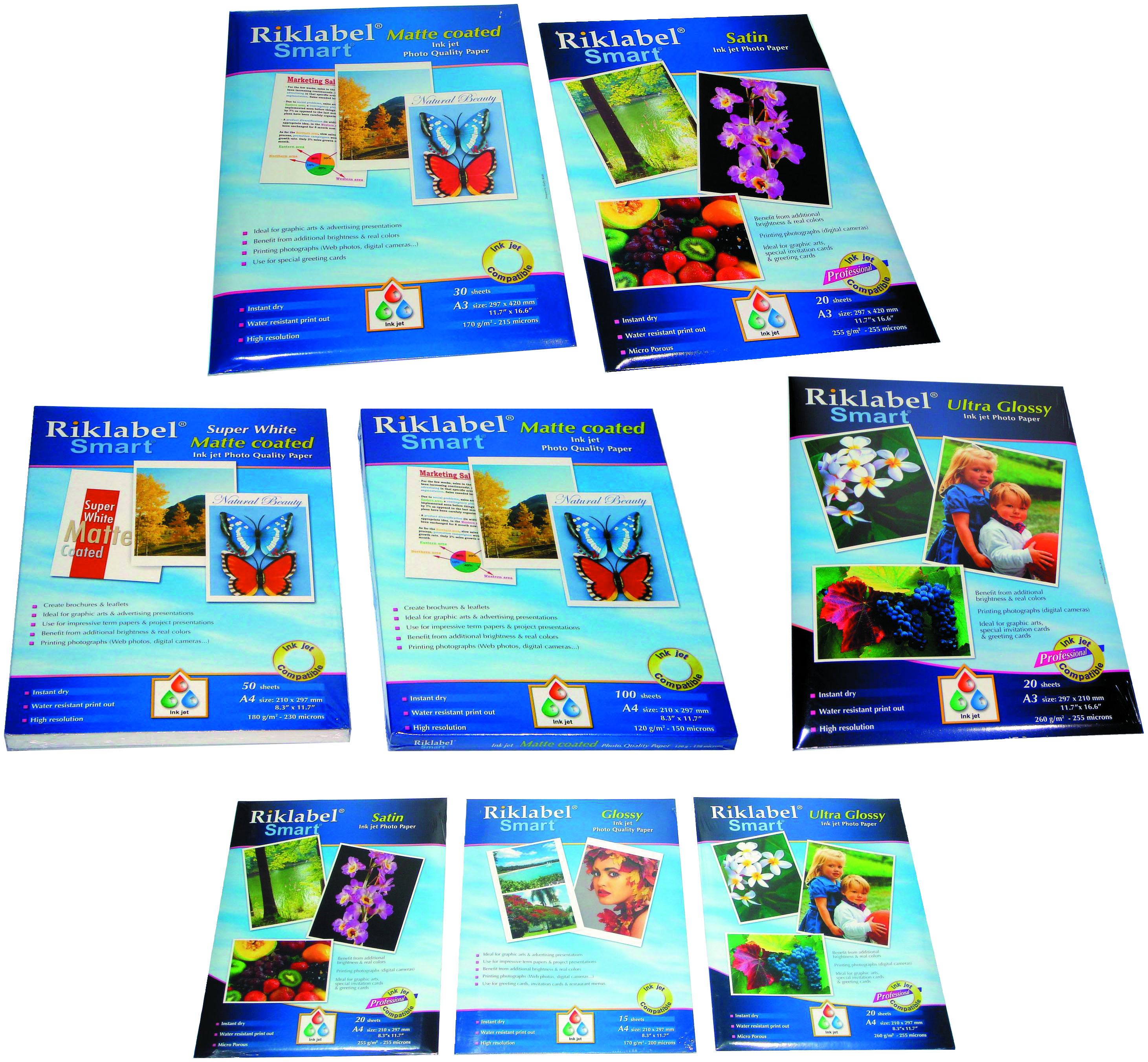 Smart A4 glossy paper 180grs 50 sheets