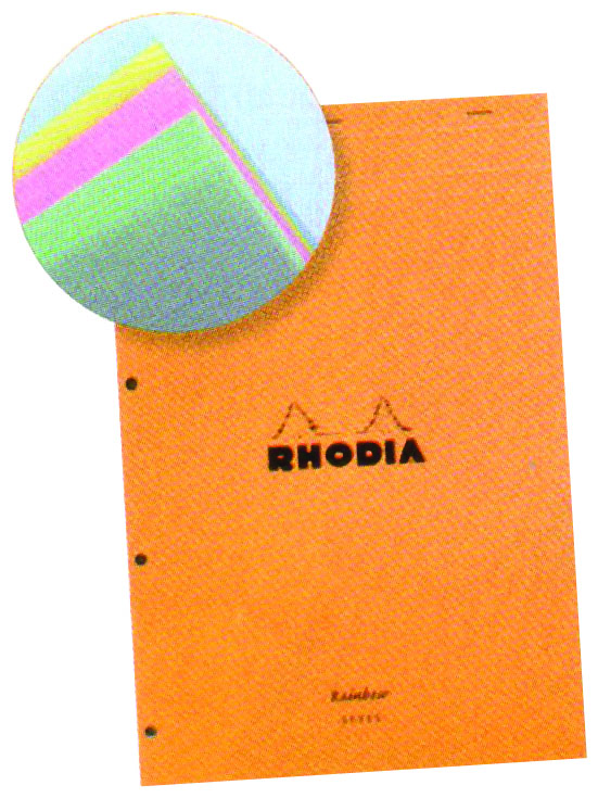Rainbow colored note book,80 sheets,small squa