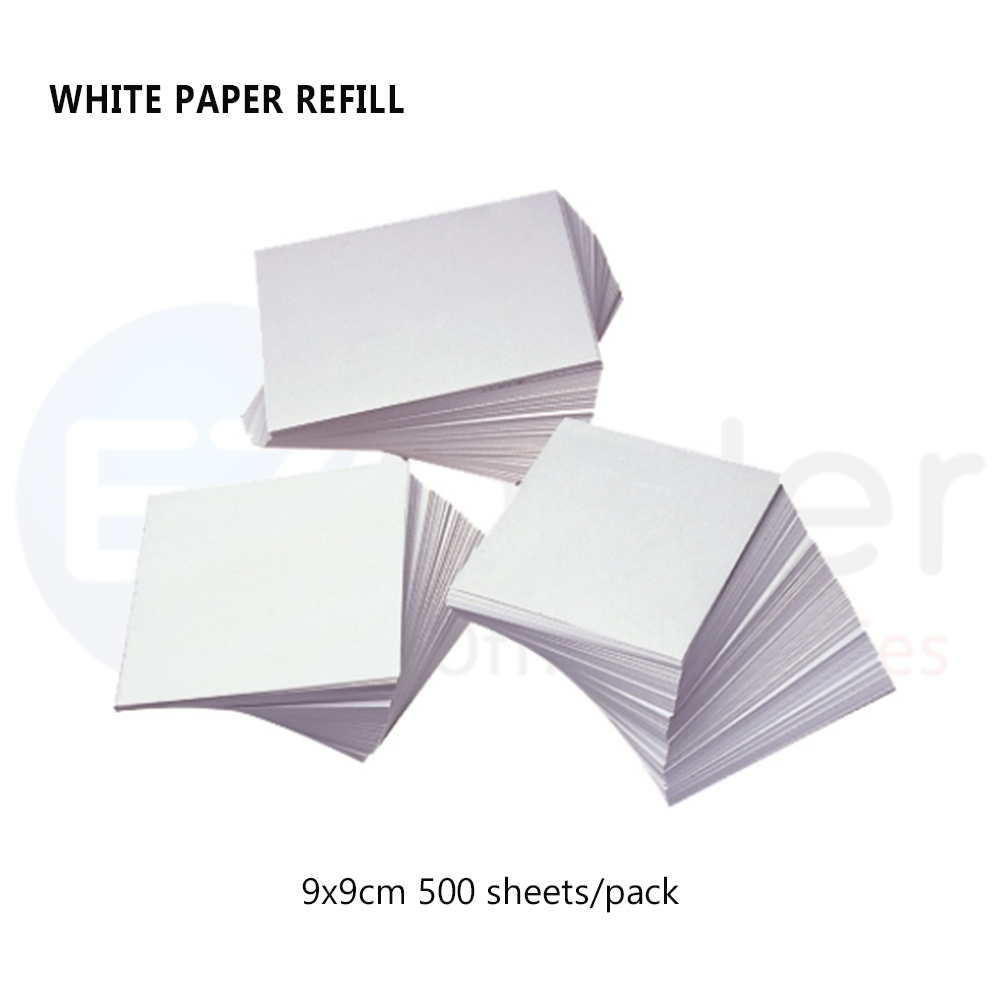 White paper refill 9x9cm, pack OF 500