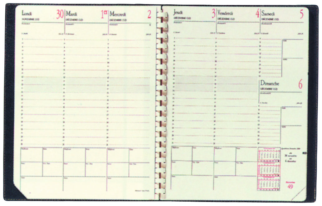 Quovadis agenda Manager weekly(21x27)ONLY FRENCH