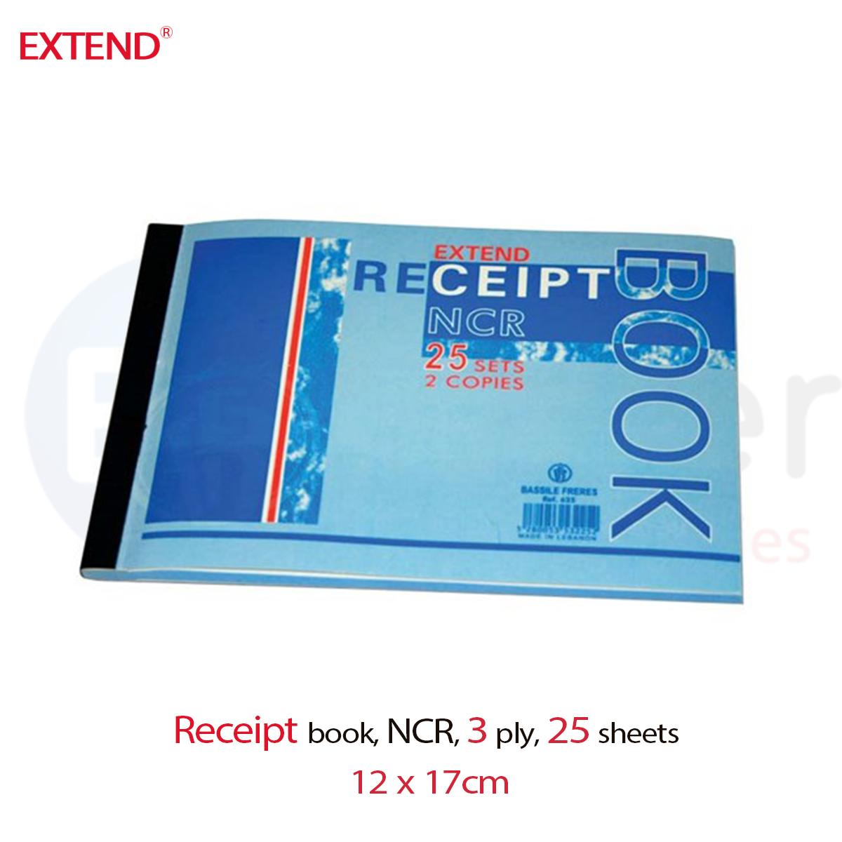 Receipt book, NCR(12X17cm) 3 ply, 25sheets,  BF-643