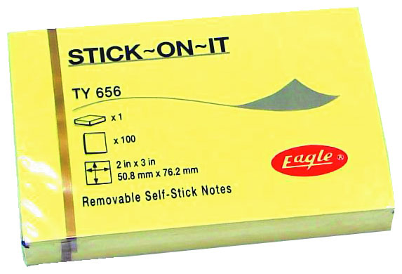 Eagle stick notes 50x75mm yellow