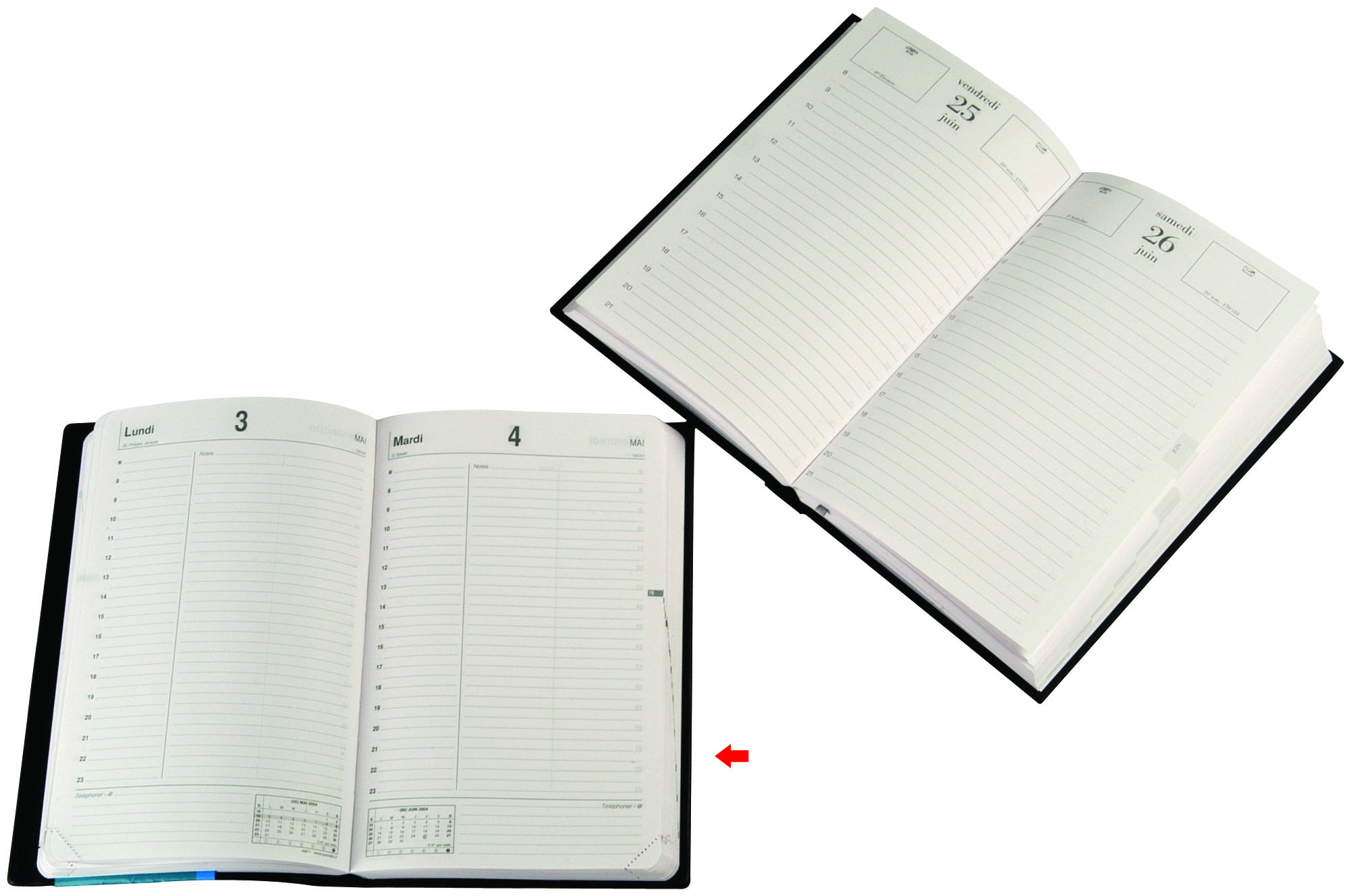 Quovadis ABP1 daily agenda, 13x21cm,ONLY French