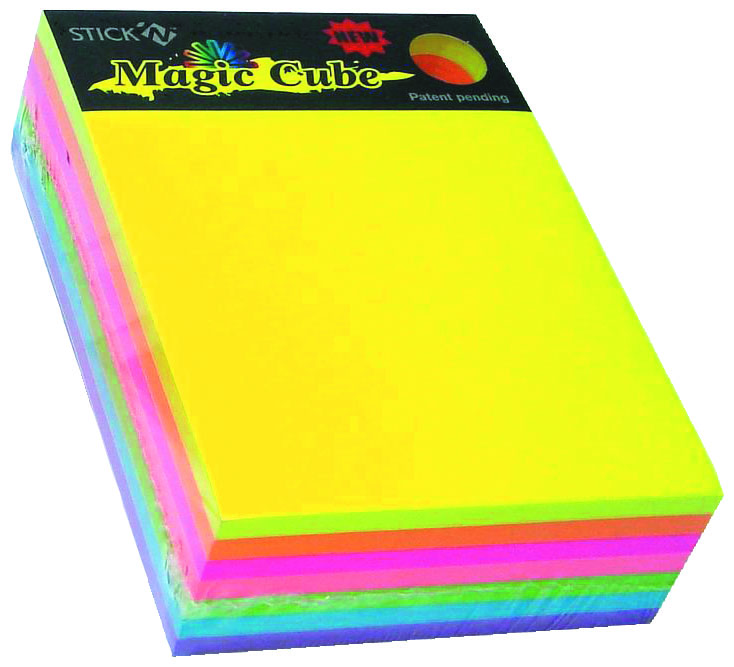 Hopax Magic cube sticknote,101x76mm  Assorted 7 Fluo colors,280 sheets