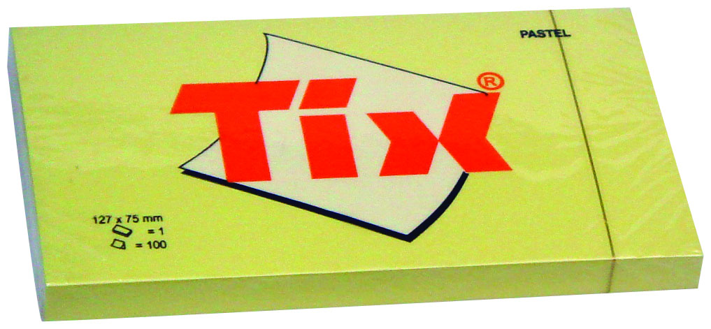 Tix sticky notes(75*125mm)yellow