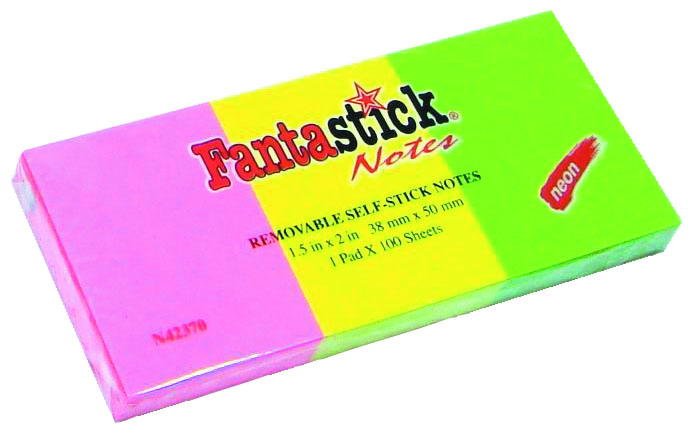 Fantastick neon stick note 38*50, (set of 3)