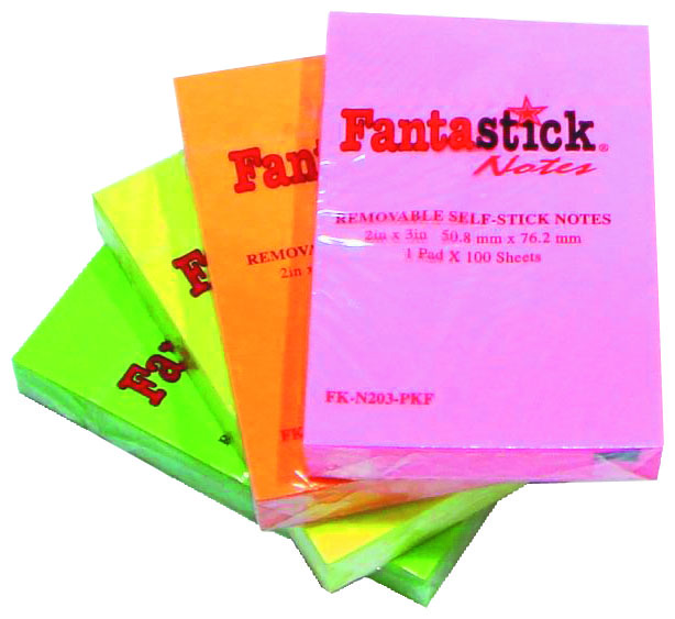 Fantastick neon stick note50*75,AVAILABLE 5COLOR