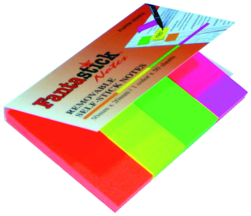 Fantastick TapeFlag Paper Index50*20, 4 assorted colors