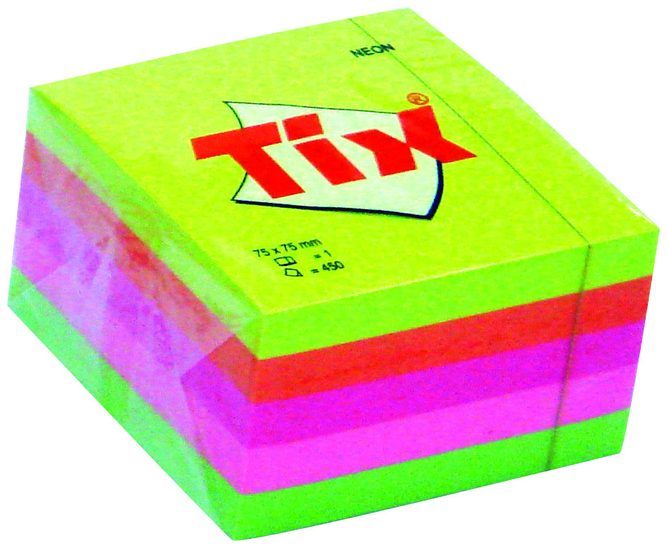 Tix colored stick note, Cube of 5 colors, 75*75cm