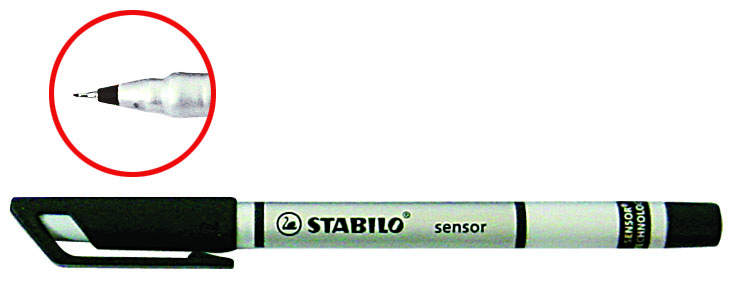 +Sensor, Stabilo, black .3mm