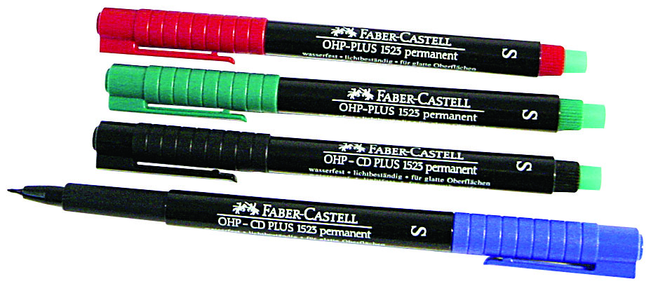 +#Fabercastel OH pen blue, and CD/DVD Marker