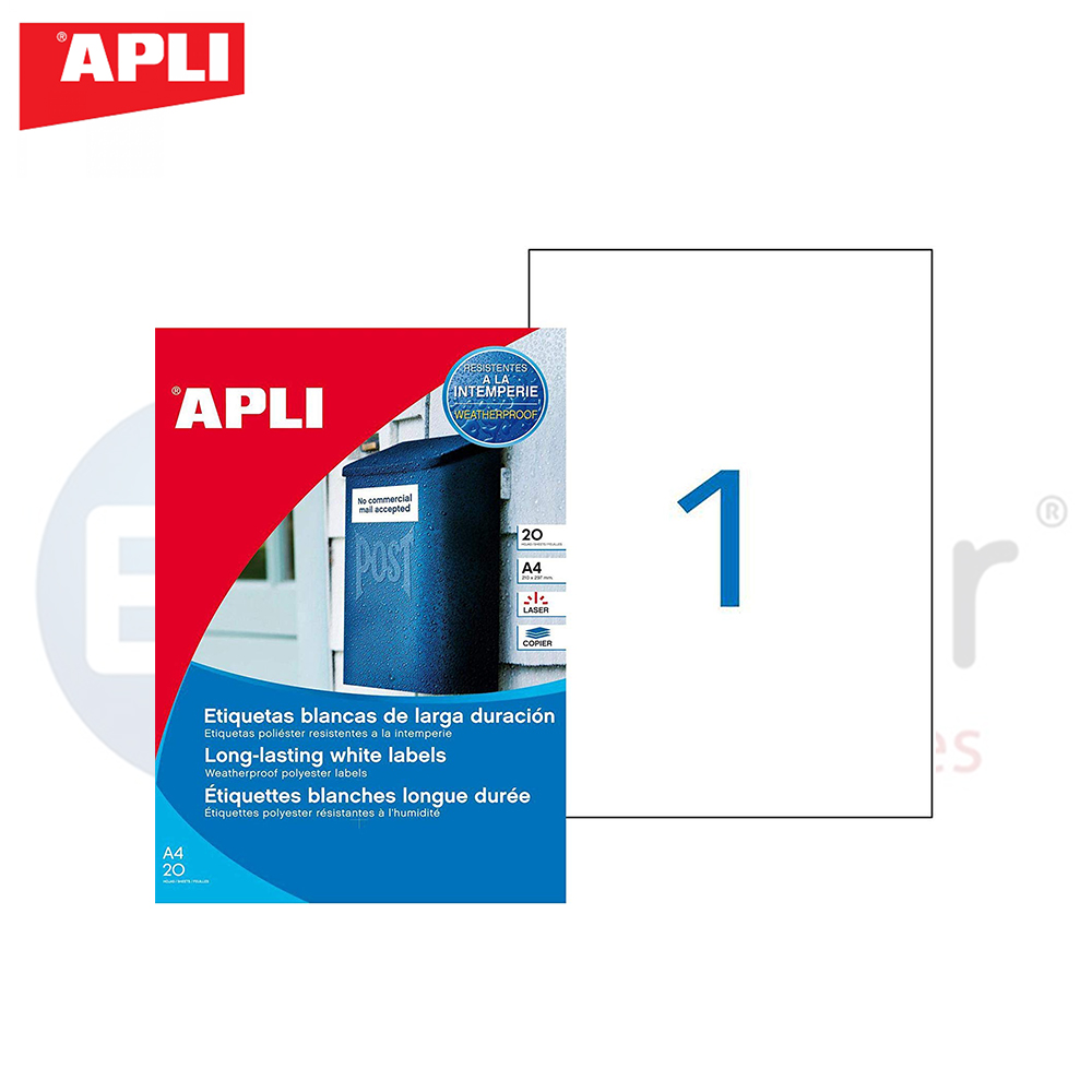 +#APLI water proof Polysterlabel (20sheets/box