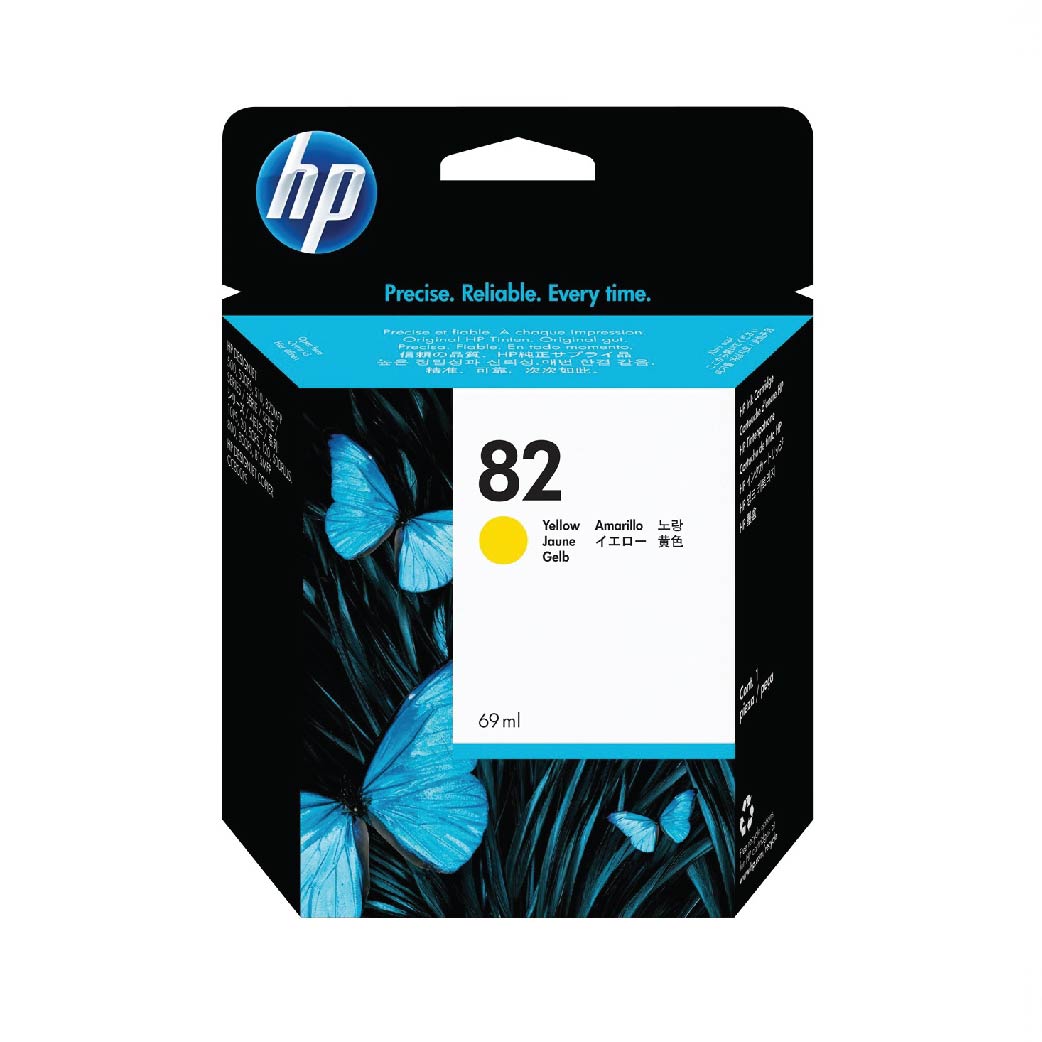 HP No.82 inkjet cartridge for Dj 500/800 Yellow, HPC4913A