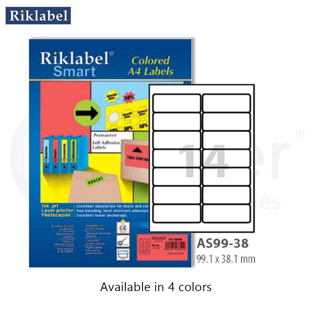 Rizklabel  Colored Adhesive labels,99.1*38.10