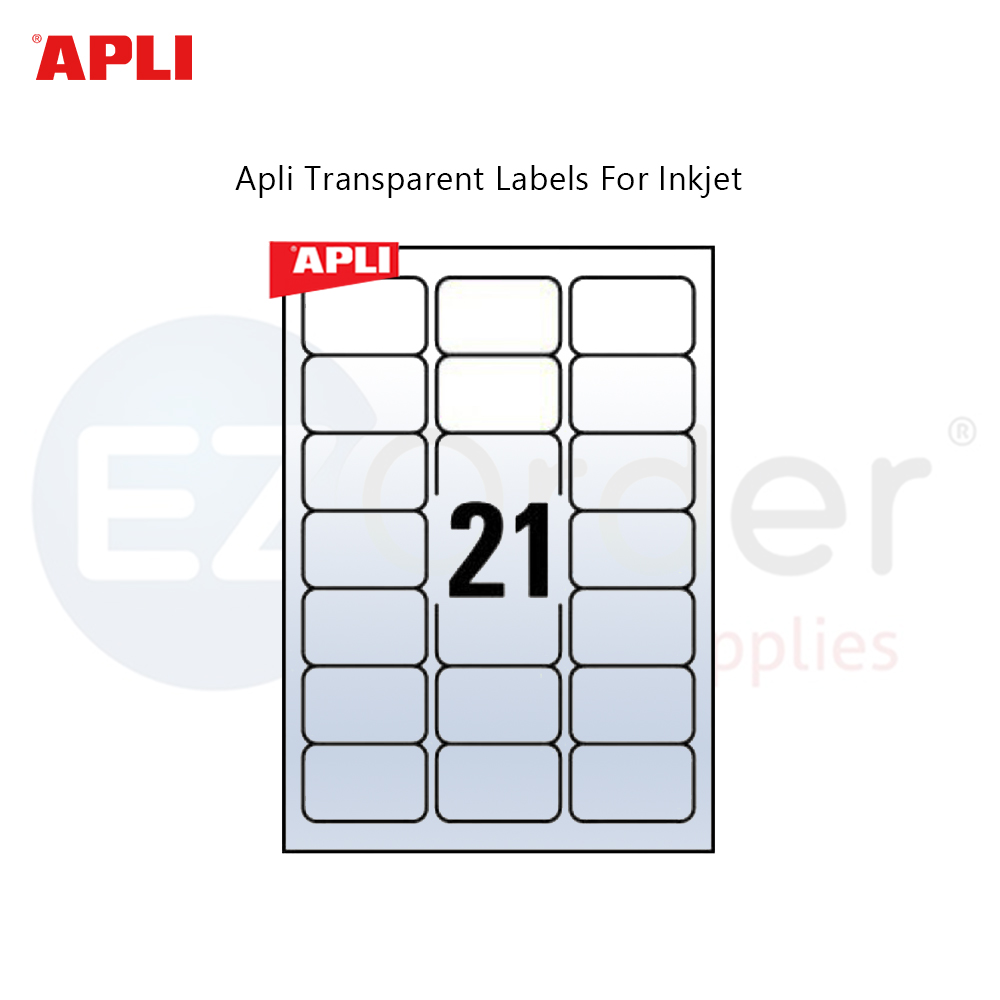 +APLI   transparent inkjet labels,63.5x38.10