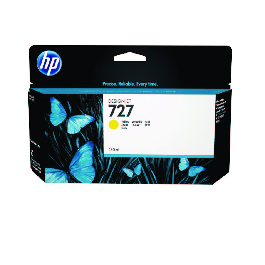 HP 727 ink cart YELLOW 130ML designjet FOR T920 / T1500, HPB3P21A