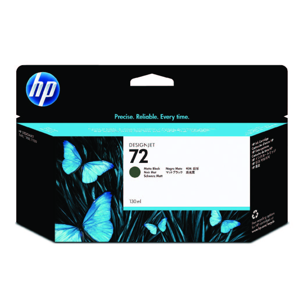 HP72,Matte Black ink for plotterT1100/T770/T610, 130ml, HPC9403A