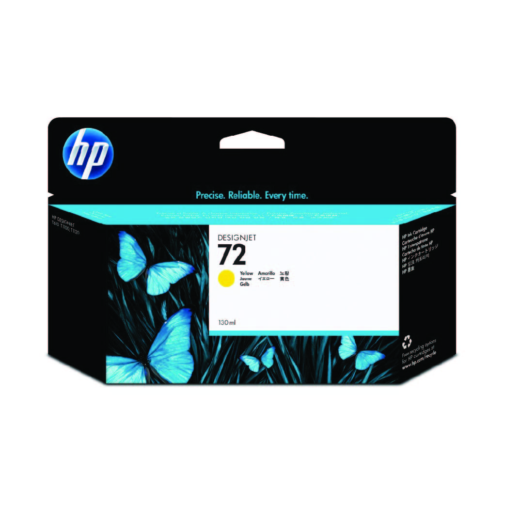 HP72,Yellow ink for plotter T1100/T770/T790, 130ml,HPC9373A