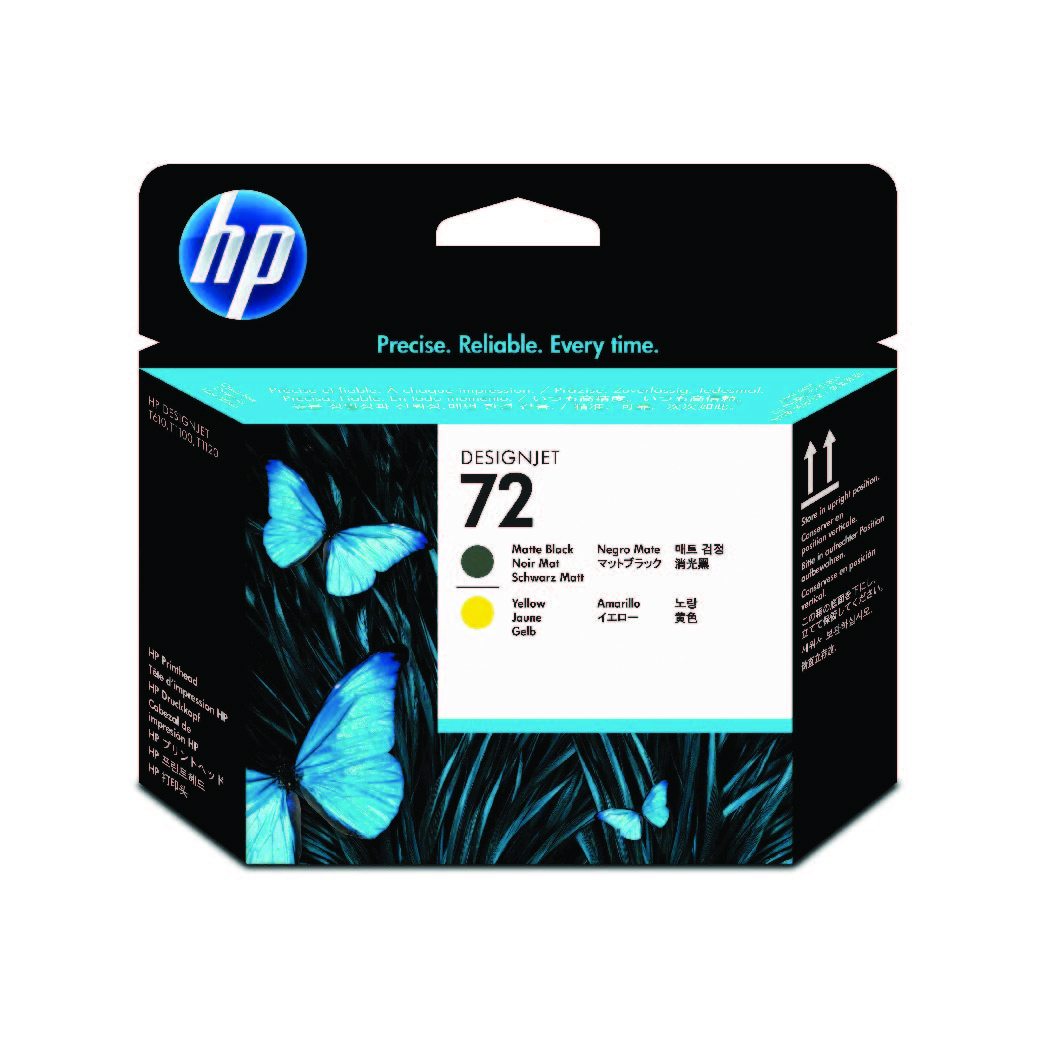 HP#72,MattBlack&Yellow printhead for plotterT1100/770
