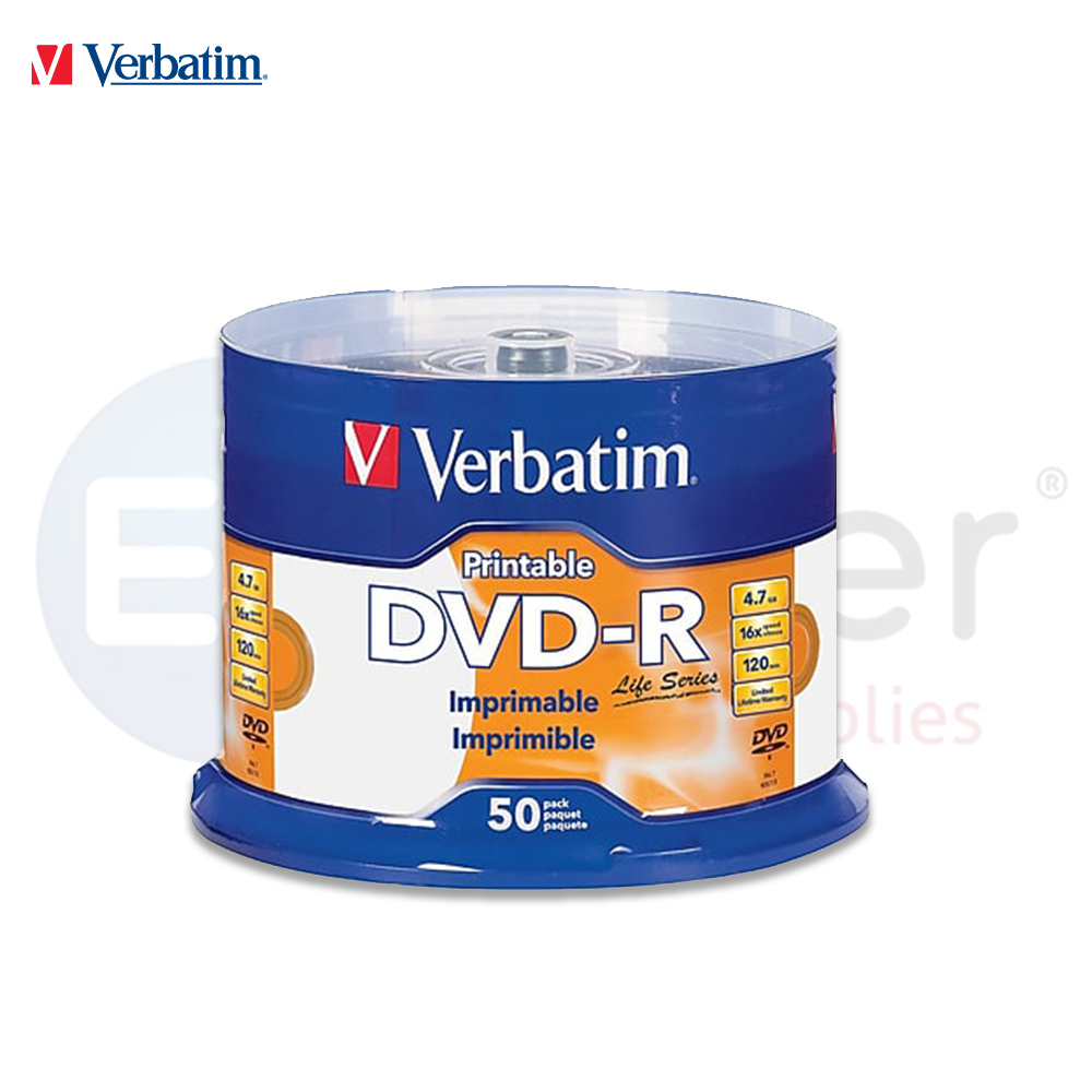 *# Verbatim DVD R,printable 120min box/50, +R or -R