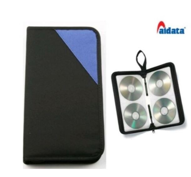 CD Wallet bag w/zipper-96 CDS, Black color