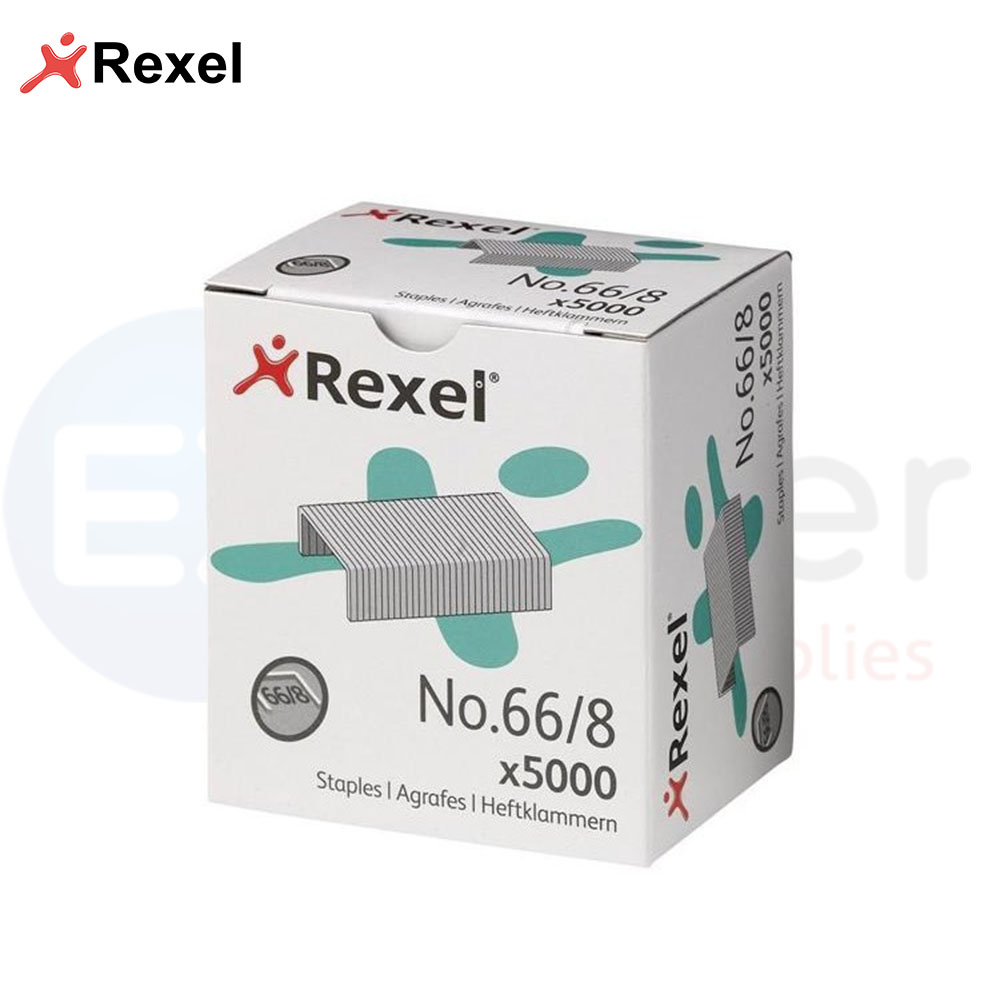 Staples 66/8, Rexel (5000 per box)