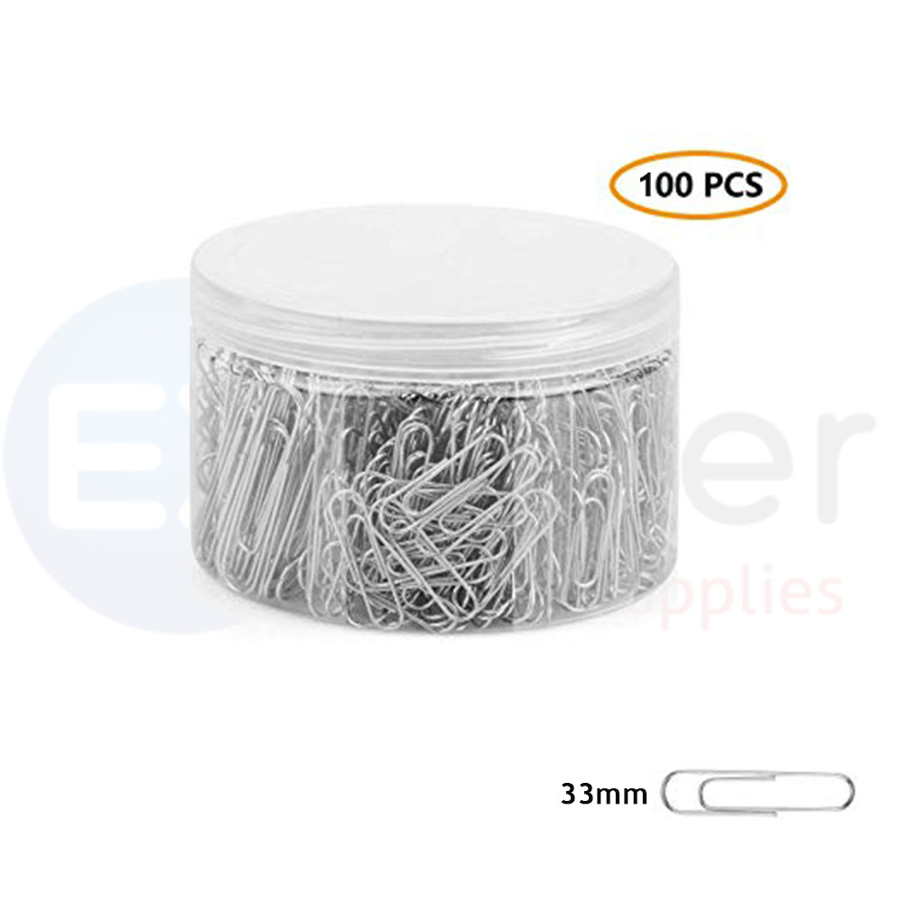 Paper clips,small,33mm silver(100/box)