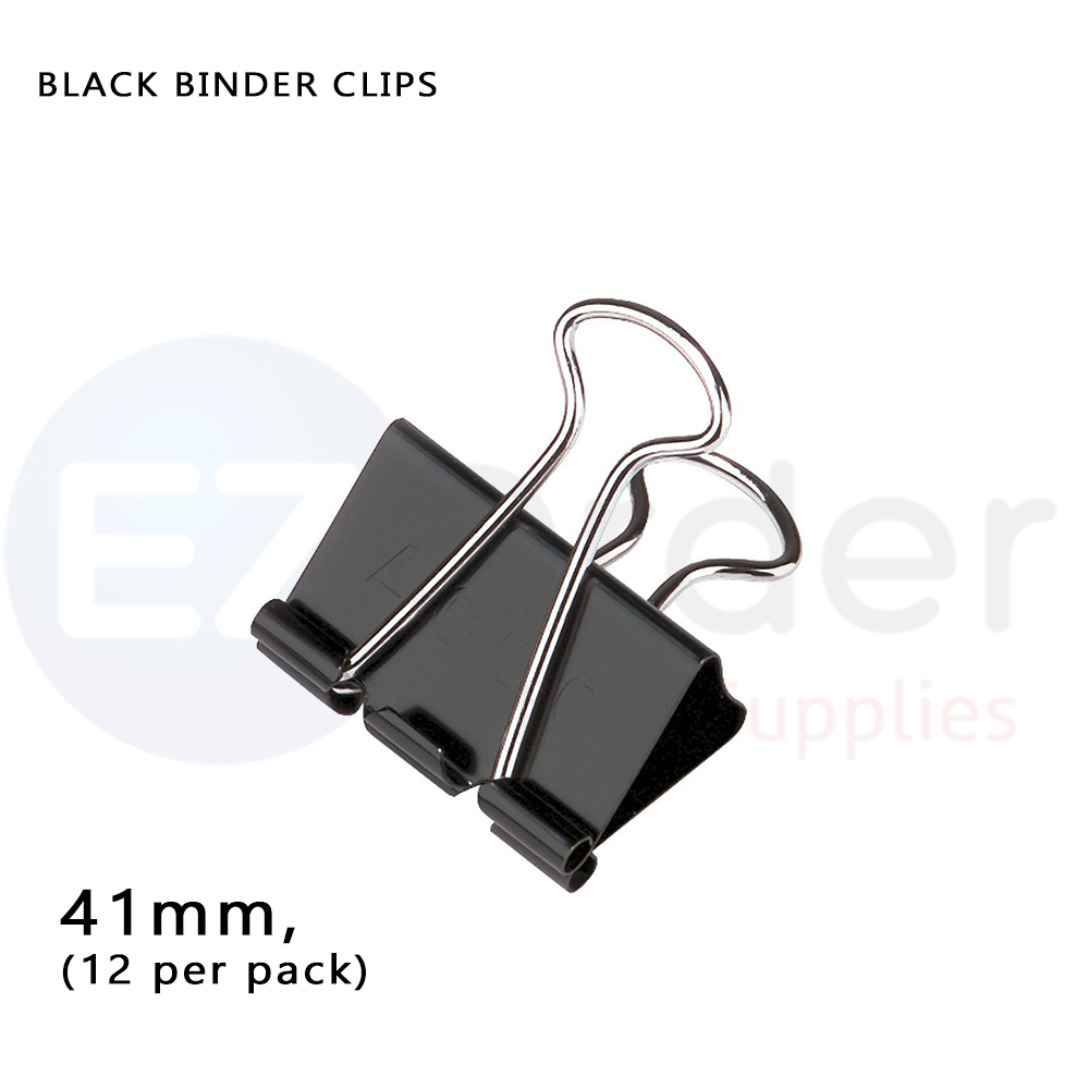 Binder clips, 41mm, 12 per pack