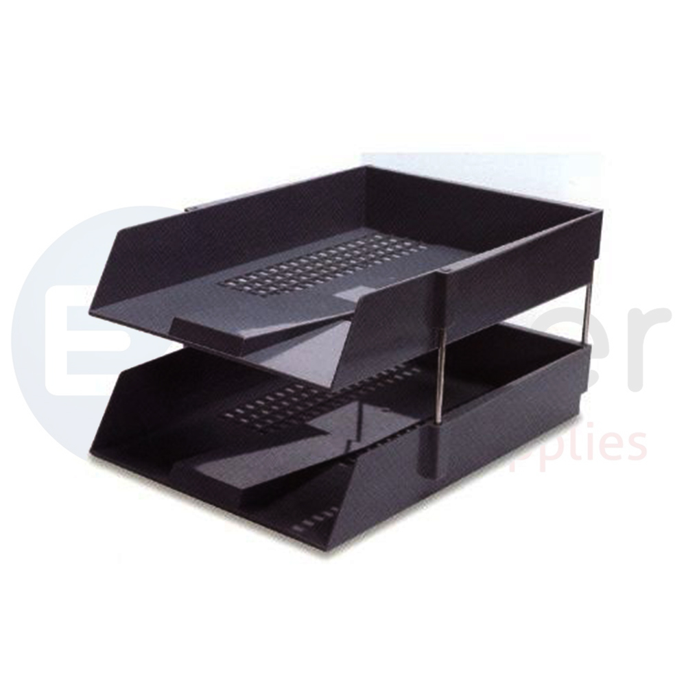 Document trays, set of 2, Black