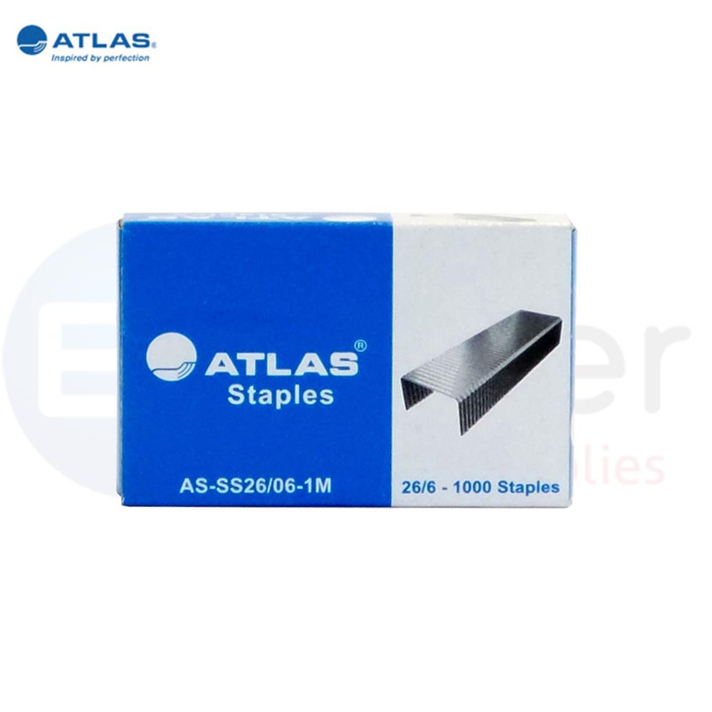 Atlas staples 26/6 staples,silver