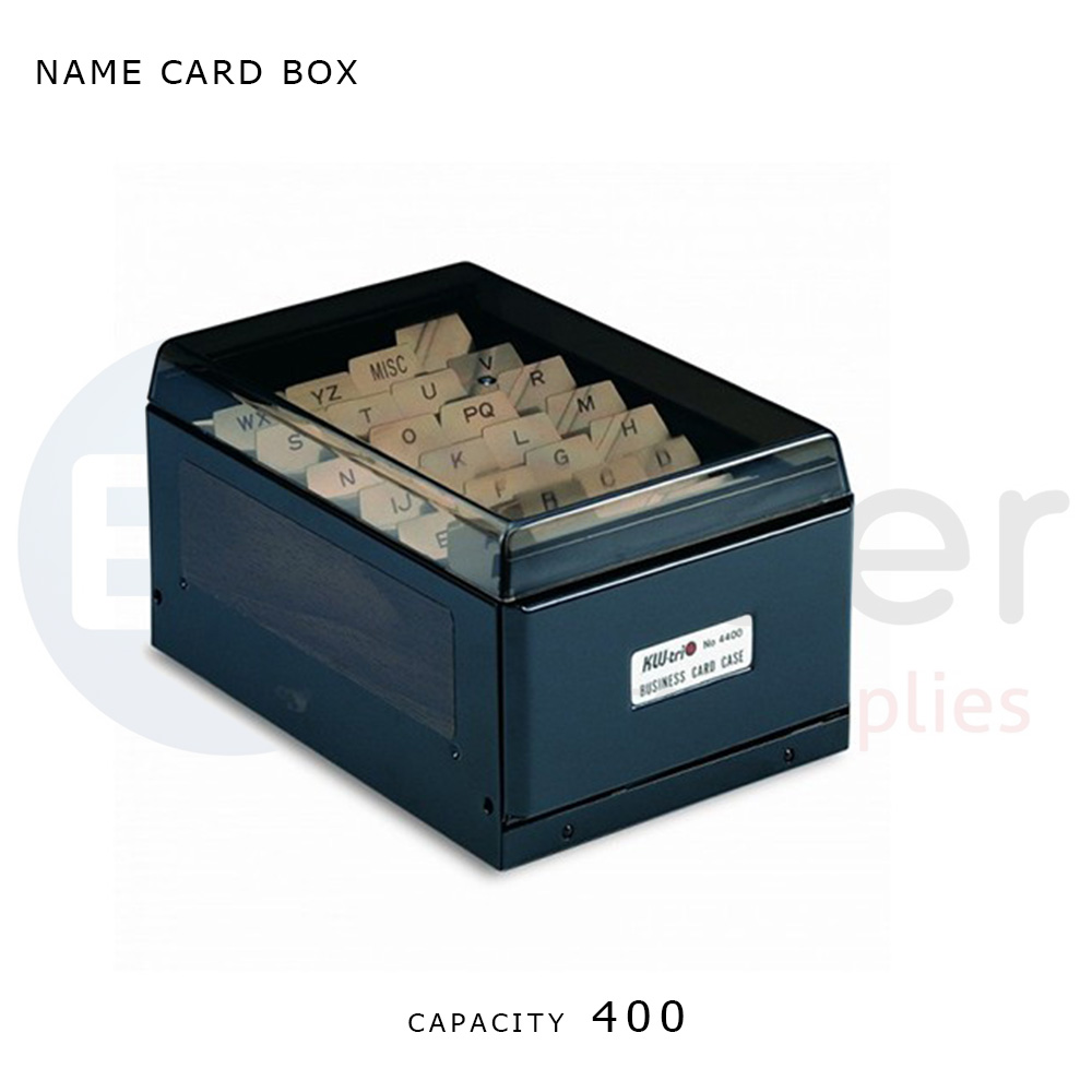 +KW trio business card box cap. 400