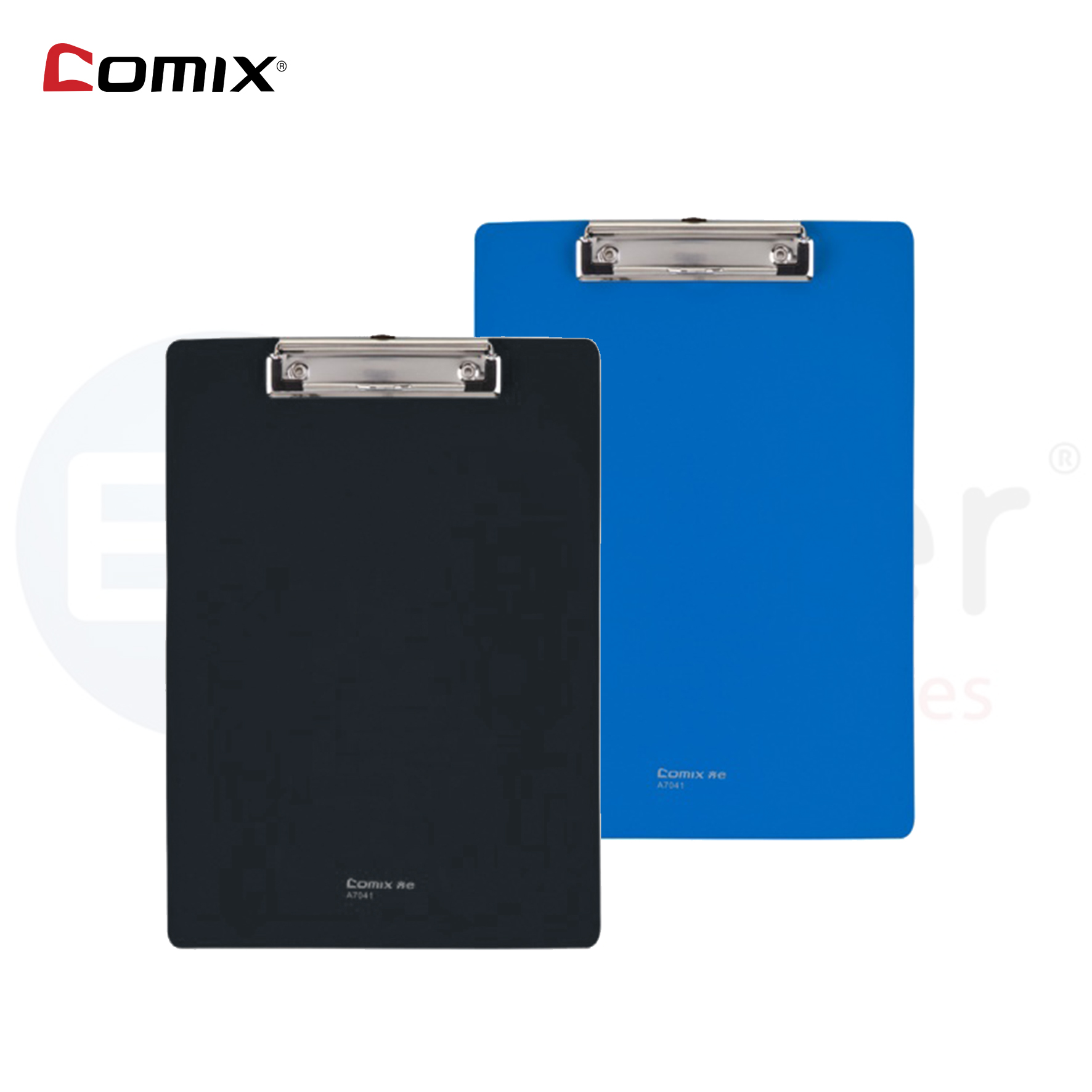 COMIX Clipboard, A4 W/ metal clip black or blue