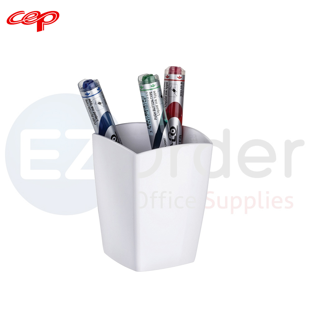 CEP Pen holder,round  ,only white 2 compartment cap 32 pens