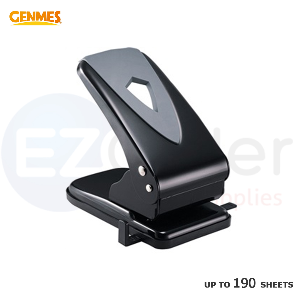 +Genmes 2 hole Heavy Duty puncher, Punches Up to 190 Sheets
