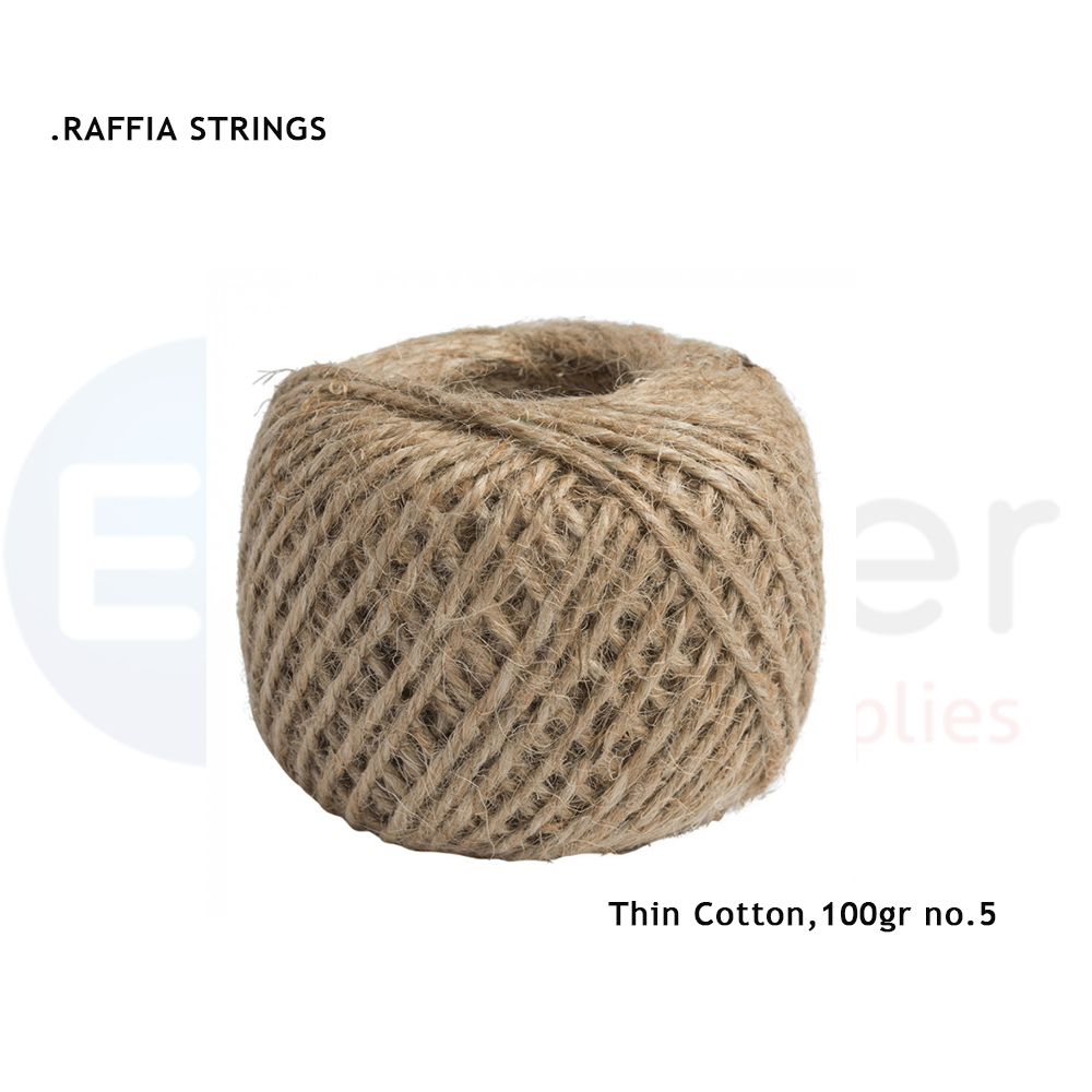 RAFIA string , Thin cotton , no.5, 100GR