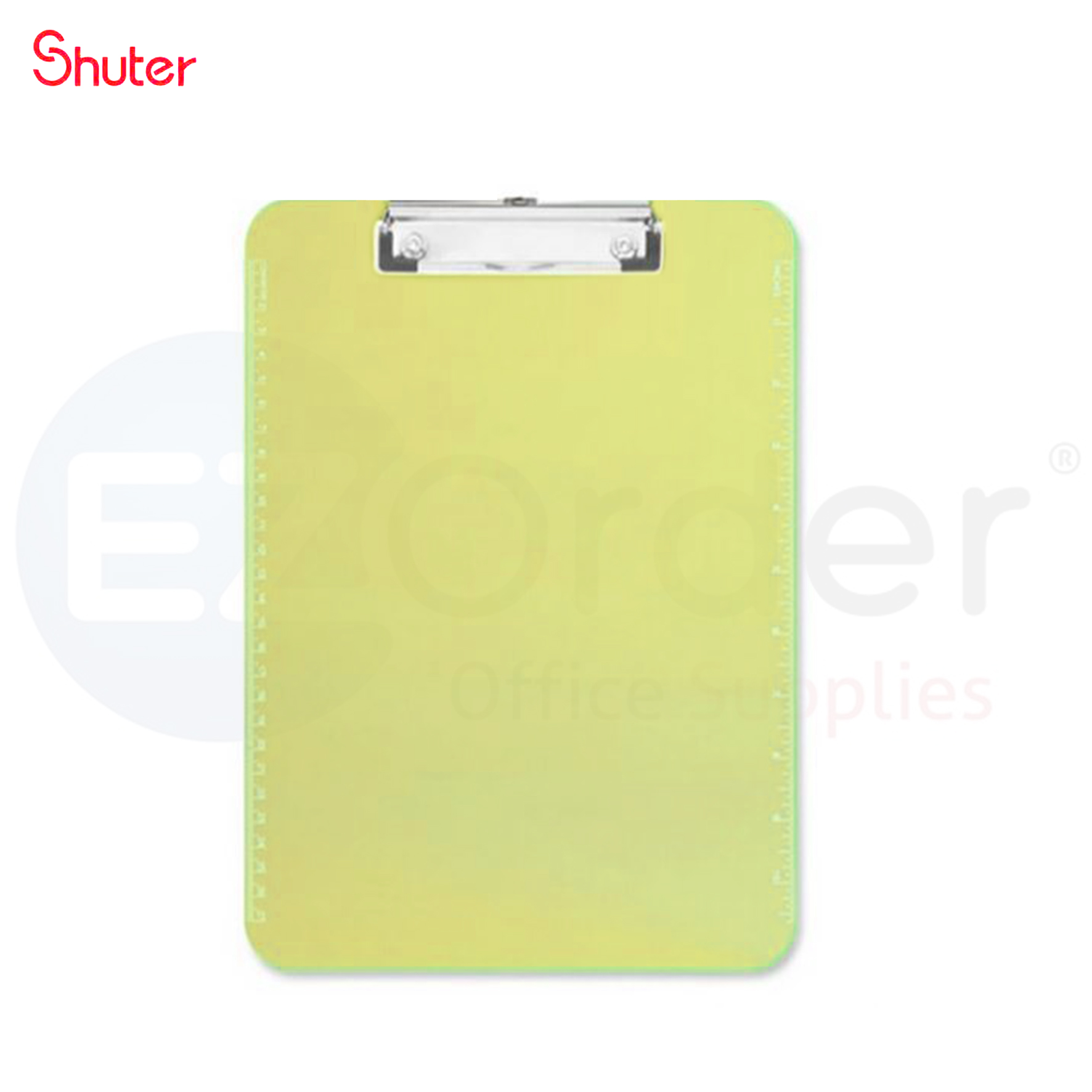 Shutter clip File A4 size plastic transclucent colors yellow