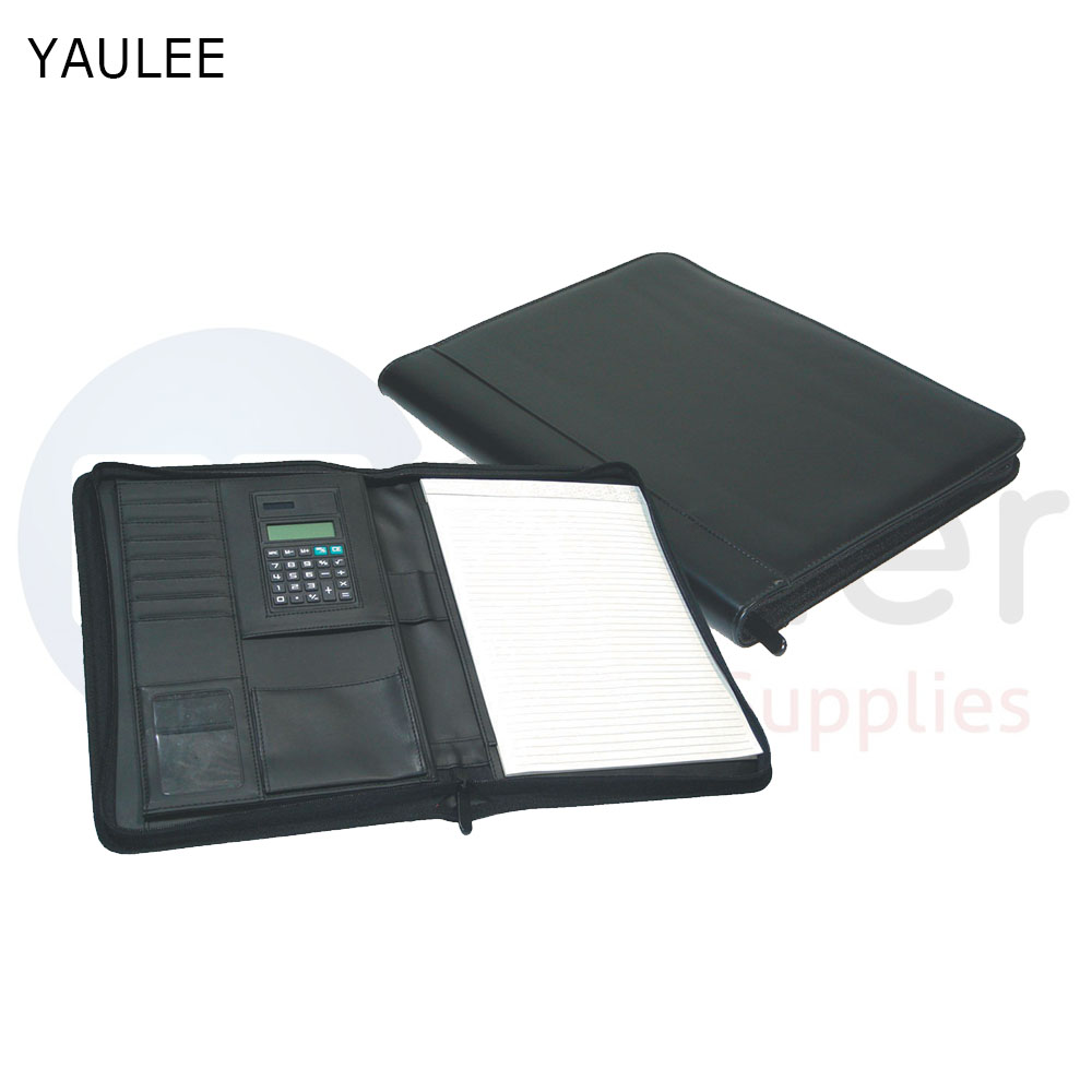 YAULEE Portfolio w/ calculator, business card holder &note pad