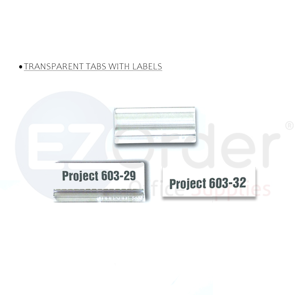 +Transparent tabs with labels(10pc)