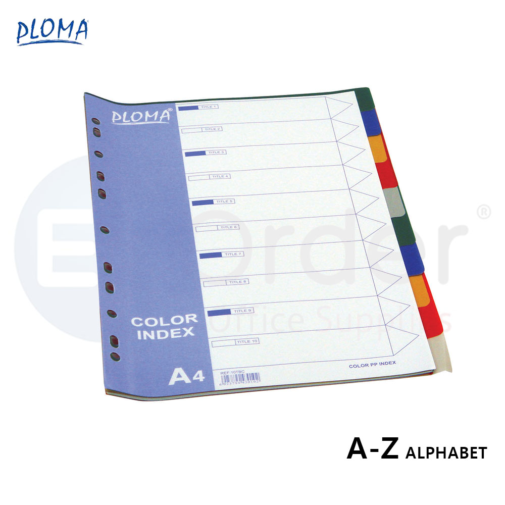 Ploma Plastic Seperators alphabet A-Z