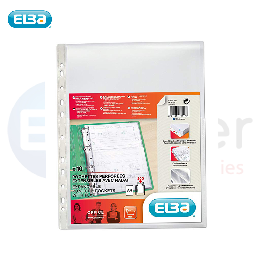 Elba,Punched sheet protector crystal for OH TRA.