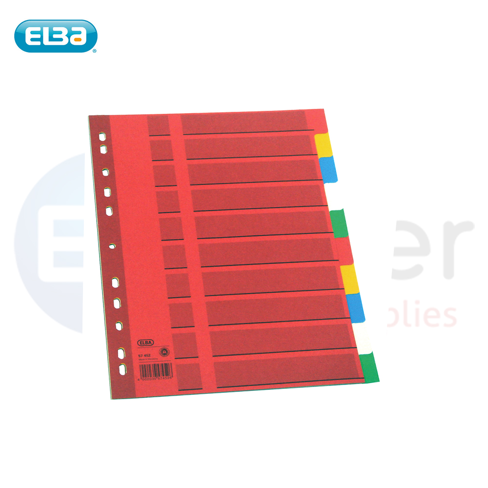 Elba  10 Div. Colored cardboard seperators