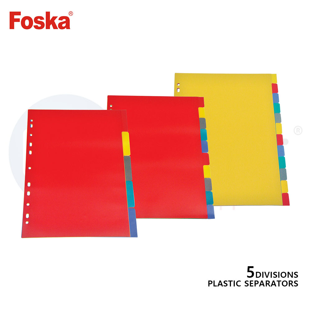 Foska  Plastic Seperators 5 Divisions COLORED
