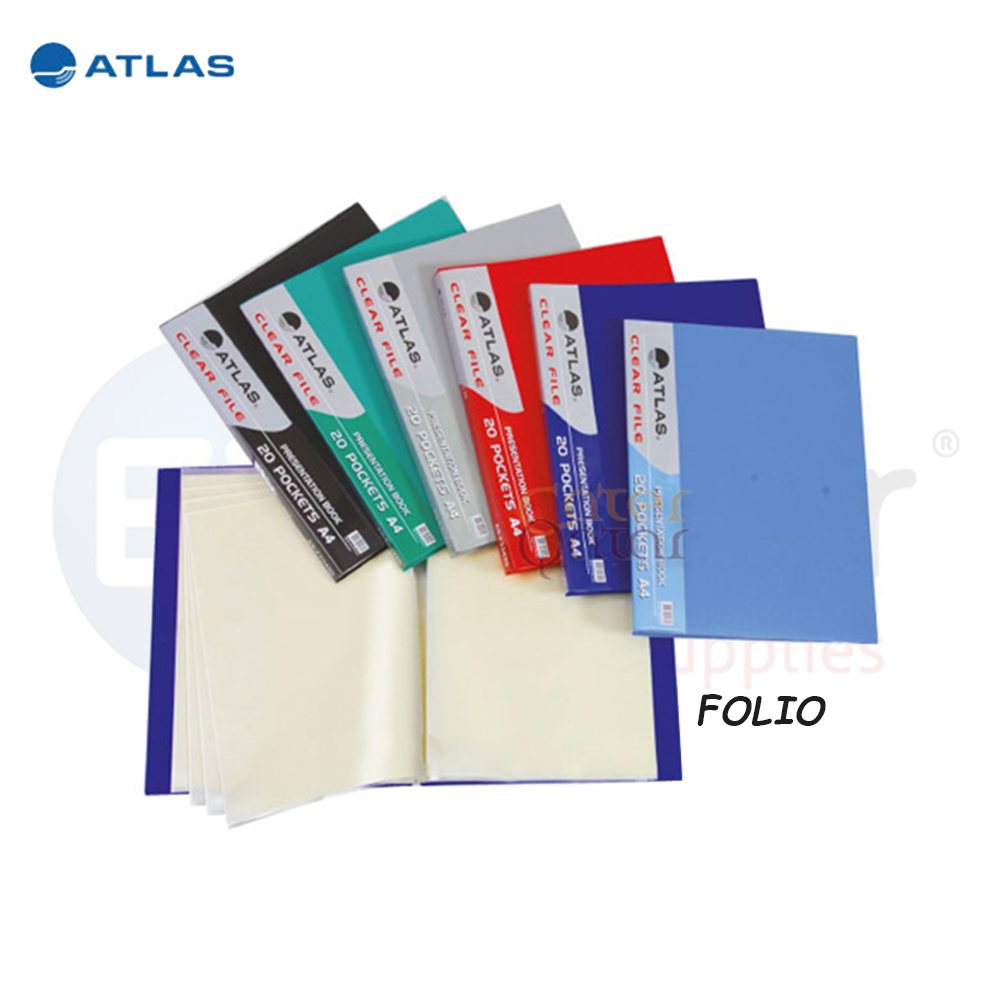 Atlas sheet protector folio transparent