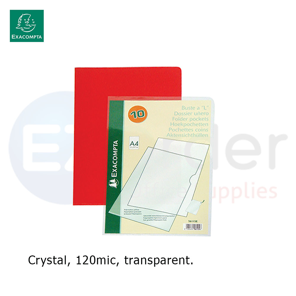 Exacompta Sheet protector 120u,A4 crystal transpa