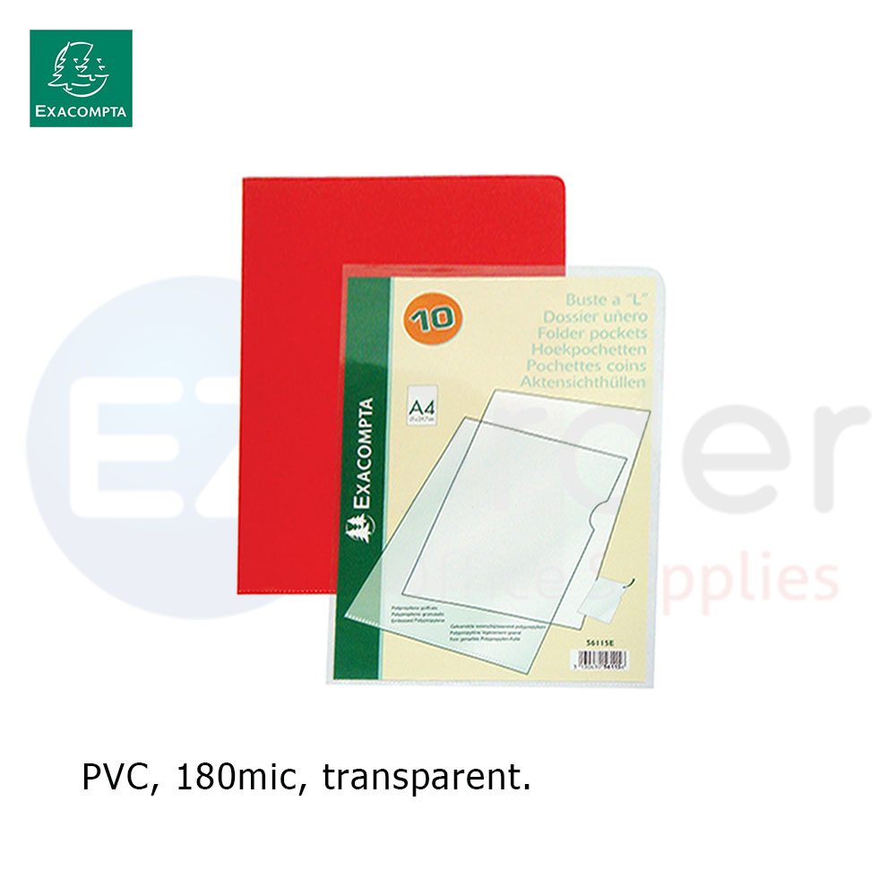 Exacompta PVC Sheet protector 180u transparent